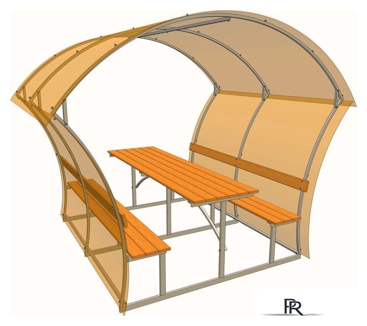 Беседка Импласт Лайт Плюс 1.9x1.7м - Изображение №1 — Интернет-магазин ПроЗаказ