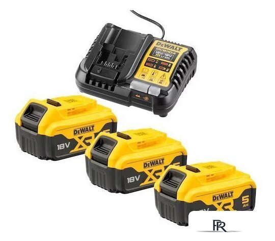 Аккумулятор с зарядным устройством DeWalt DCB1104P3 (18В/3x5 Ач + 12-18В) - Изображение №1 — Интернет-магазин ПроЗаказ