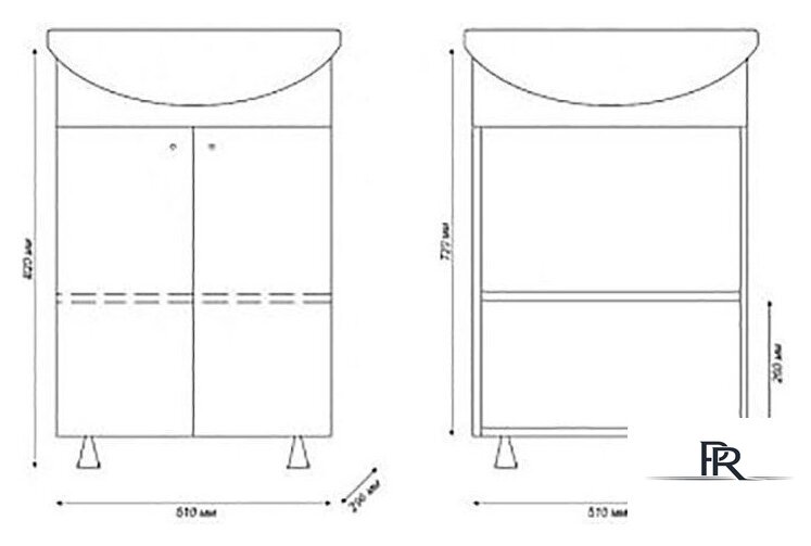  Tivoli Тумба под умывальник Сити 55 ЭКО 467076 - Изображение №4 — Интернет-магазин ПроЗаказ
