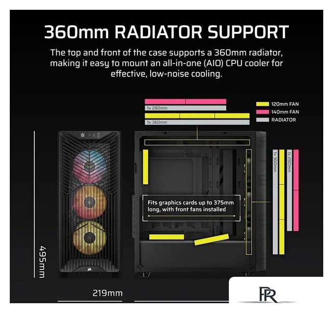 Корпус Corsair 3200D RS ARGB CC-9011346-WW - Изображение №5 — Интернет-магазин ПроЗаказ
