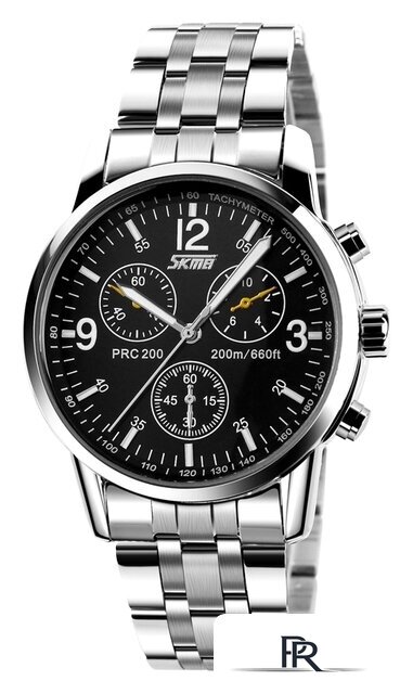 Наручные часы Skmei 9070 (нержавеющая сталь/черный) - Изображение №1 — Интернет-магазин ПроЗаказ