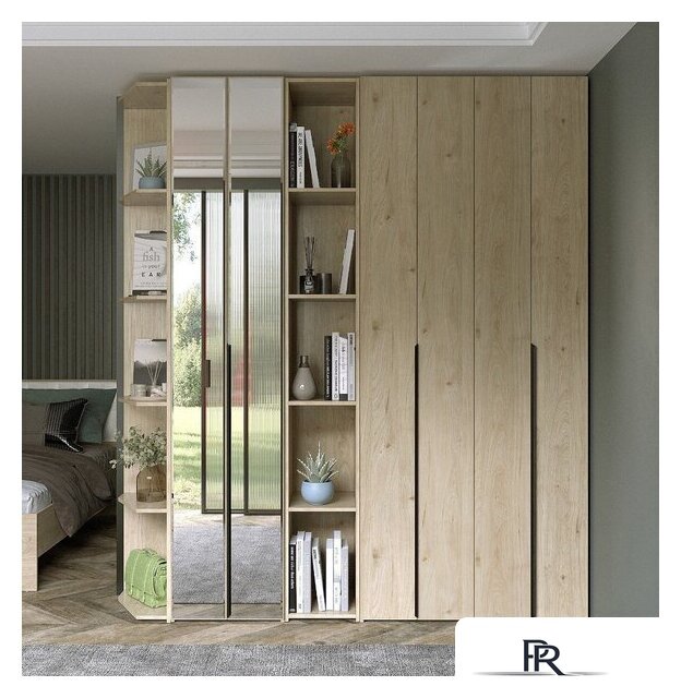 Шкаф-гармошка Евва Лайн ЛН-1D.450.01(2Z) (гикори кингстон) - Изображение №4 — Интернет-магазин ПроЗаказ