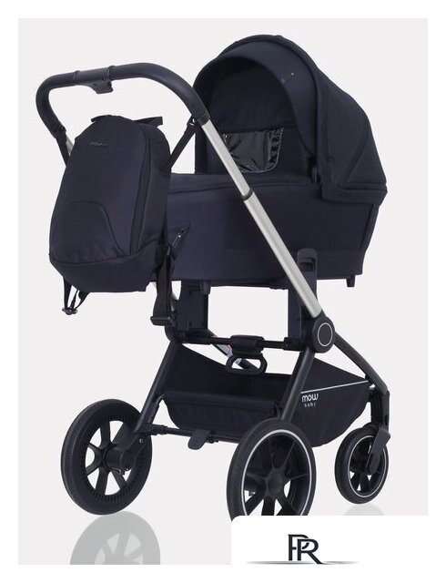 Универсальная коляска Rant MOWbaby Zoom PU (3 в 1, silver black) - Изображение №2 — Интернет-магазин ПроЗаказ