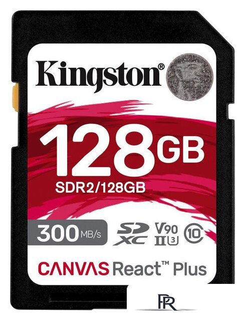 Карта памяти Kingston Canvas React Plus SDXC 128GB - Изображение №1 — Интернет-магазин ПроЗаказ