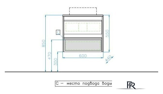  Style Line Тумба под умывальник Монако 60 (подвесная) - Изображение №6 — Интернет-магазин ПроЗаказ