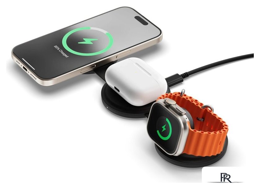 Беспроводное зарядное Satechi OntheGo 3-in-1 Charger ST-QTG31K (черный) - Изображение №5 — Интернет-магазин ПроЗаказ