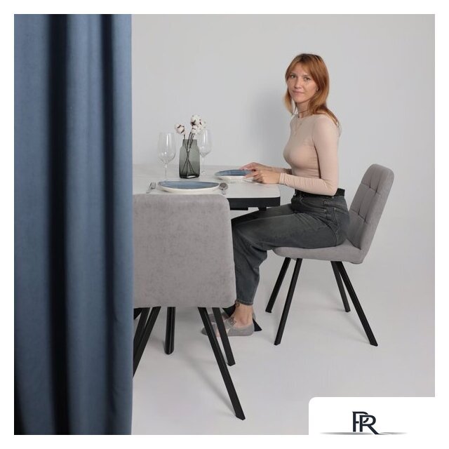 Стул Мамадома Rommy (b22 Grey Lux/черный) - Изображение №2 — Интернет-магазин ПроЗаказ