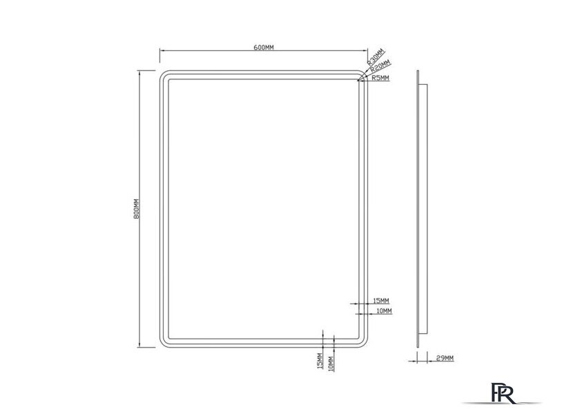 Roxen Зеркало Irida smart touch 510185-60ST (с бесконтактным сенсором и подсветкой) - Изображение №8 — Интернет-магазин ПроЗаказ