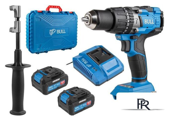Ударная дрель-шуруповерт Bull SR 1805 (с 2-мя АКБ 4 Ah, кейс) - Изображение №1 — Интернет-магазин ПроЗаказ