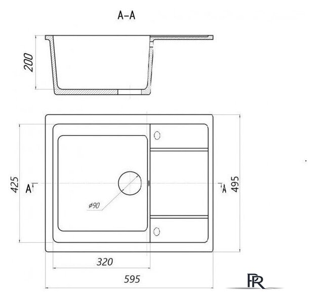 Кухонная мойка Saniteco Fortis (бежевый) - Изображение №8 — Интернет-магазин ПроЗаказ