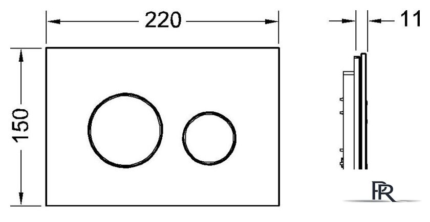 Панель смыва Tece Loop 9240651 (зеленый/белый) - Изображение №2 — Интернет-магазин ПроЗаказ