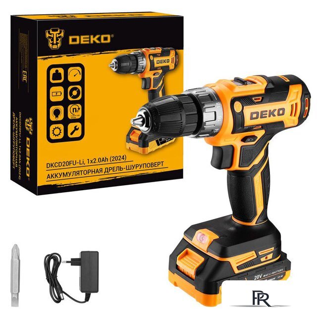 Дрель-шуруповерт Deko DKCD20FU-Li 063-4149 (с 1-им АКБ) - Изображение №1 — Интернет-магазин ПроЗаказ