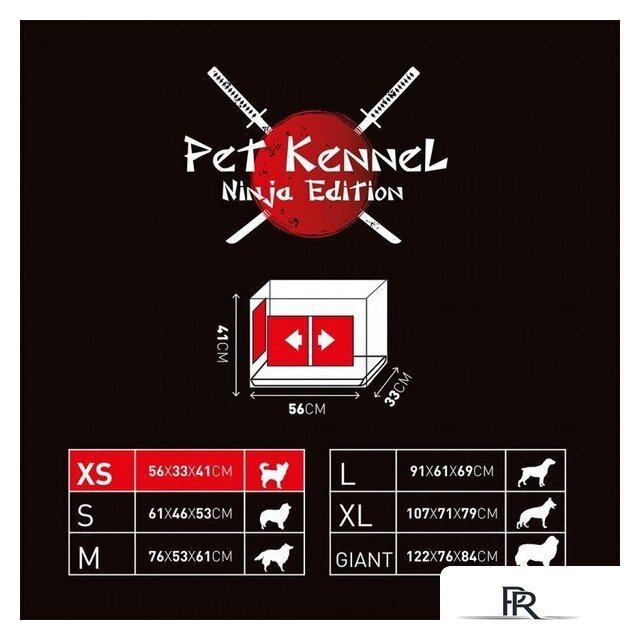 Клетка Duvo Plus Pet Kennel Ninja xlarge 11642/DV (черный) - Изображение №2 — Интернет-магазин ПроЗаказ