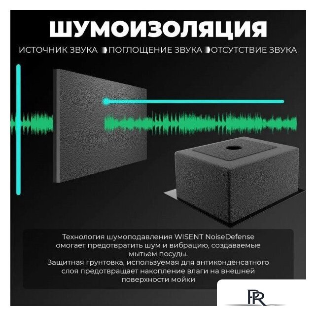 Кухонная мойка Wisent WS-35044B/GER013 (с сифоном, дозатором и коландером) - Изображение №10 — Интернет-магазин ПроЗаказ