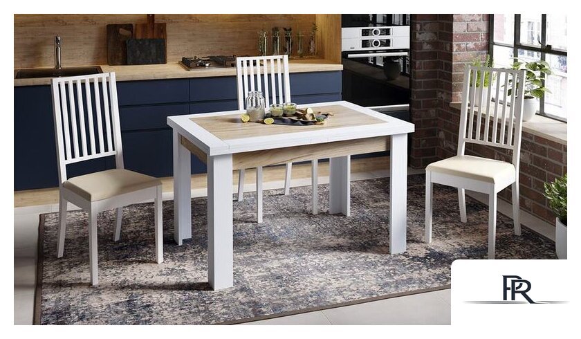 Кухонный стол Трия Хьюстон тип 4 (белый/дуб крафт золото) - Изображение №3 — Интернет-магазин ПроЗаказ