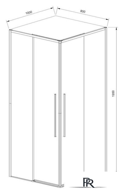 Душевой уголок Vincea Slim-N VSS-4SN8010CLG - Изображение №4 — Интернет-магазин ПроЗаказ
