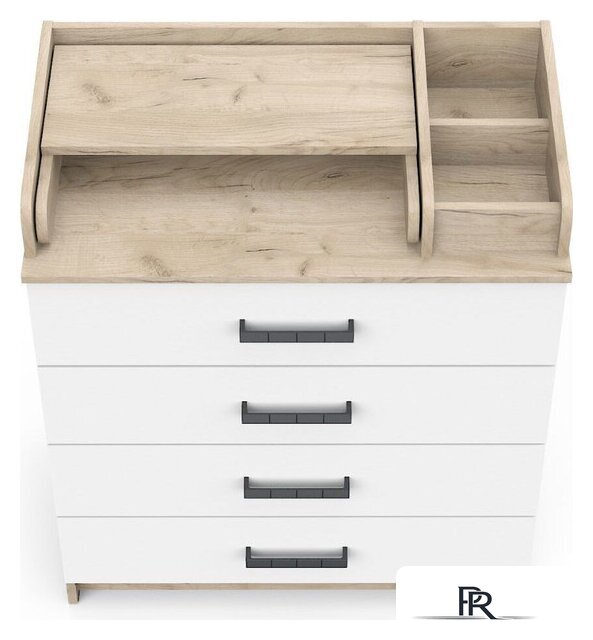 Детский комод Атон Мебель Marvin (дуб крафт серый/белый) - Изображение №3 — Интернет-магазин ПроЗаказ