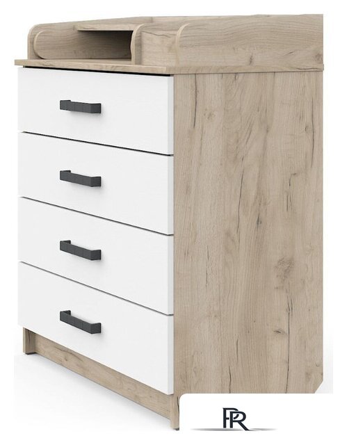 Детский комод Атон Мебель Marvin (дуб крафт серый/белый) - Изображение №2 — Интернет-магазин ПроЗаказ