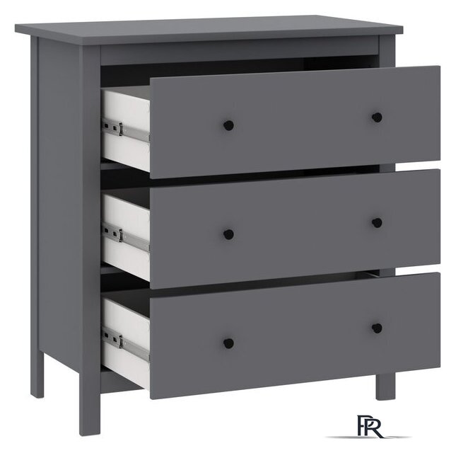 Комод Mio Tesoro Сага 3 ящика 2.08.02.020.4 (серый) - Изображение №3 — Интернет-магазин ПроЗаказ