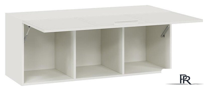 Шкаф распашной Трия Стелла Настенный (белый холст/белый жемчуг) - Изображение №2 — Интернет-магазин ПроЗаказ