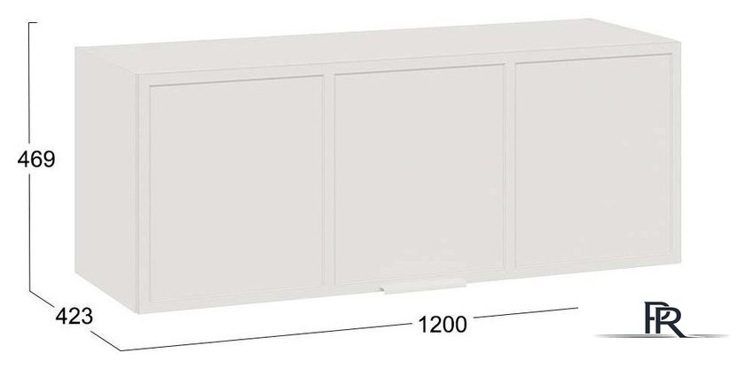 Шкаф распашной Трия Стелла Настенный (белый холст/белый жемчуг) - Изображение №4 — Интернет-магазин ПроЗаказ