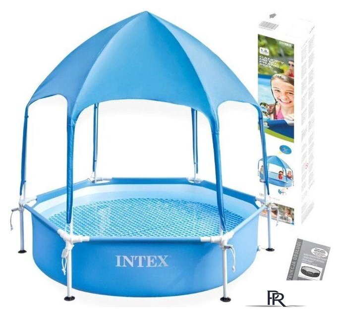 Каркасный бассейн Intex Metal Frame с навесом 28209NP (183x38) - Изображение №1 — Интернет-магазин ПроЗаказ