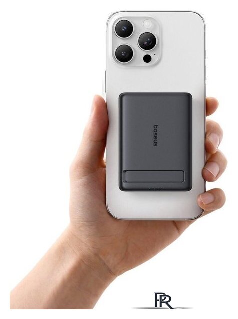 Внешний аккумулятор Baseus PicoGo AM31 Mini Magnetic Power Bank with Stand 20W 5000mAh (черный) - Изображение №6 — Интернет-магазин ПроЗаказ