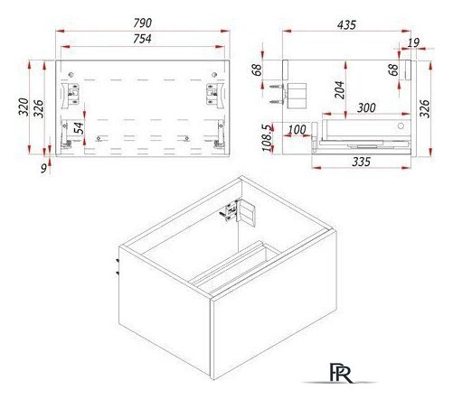  ЗОВ Тумба под умывальник Кито 80 K80LW0MWMC (белый матовый) - Изображение №3 — Интернет-магазин ПроЗаказ