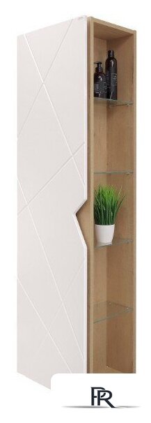  Doratiz Шкаф-пенал Фьорд 40 L 2712.303 (дуб бунратти/белый,с подвесной) - Изображение №1 — Интернет-магазин ПроЗаказ