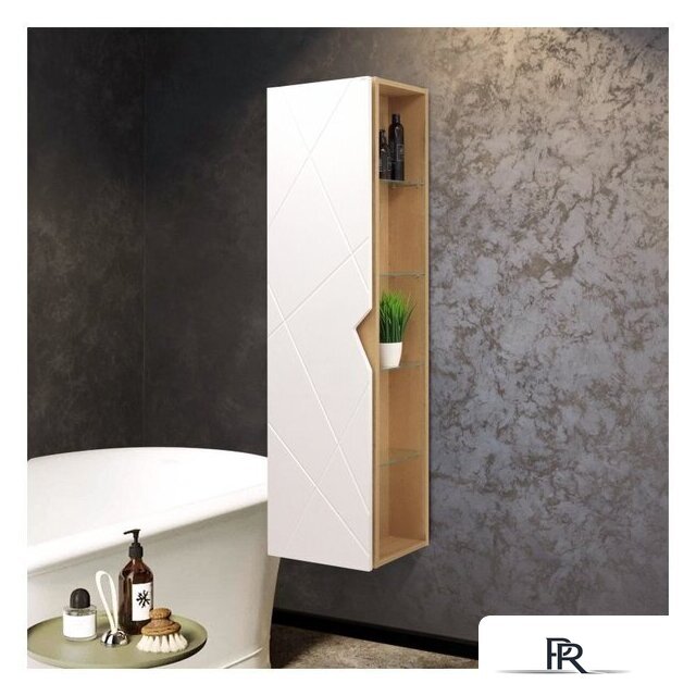  Doratiz Шкаф-пенал Фьорд 40 L 2712.303 (дуб бунратти/белый,с подвесной) - Изображение №7 — Интернет-магазин ПроЗаказ