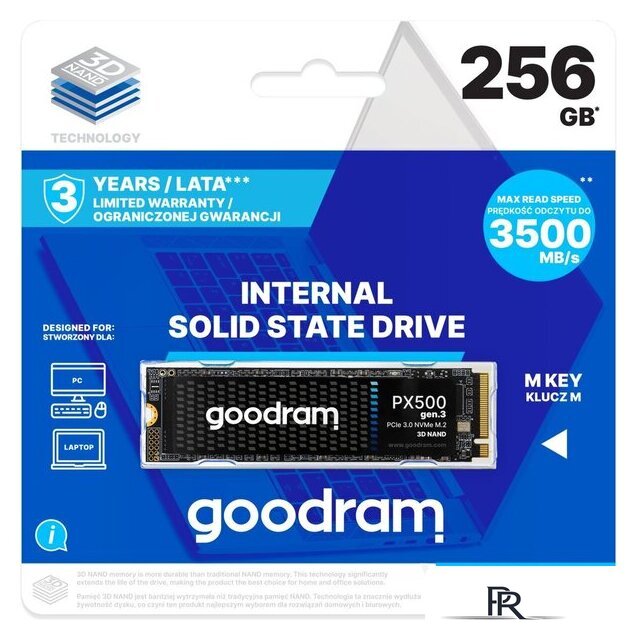 SSD GOODRAM PX500 gen.3 256GB SSDPR-PX500-256-80-G3 - Изображение №3 — Интернет-магазин ПроЗаказ