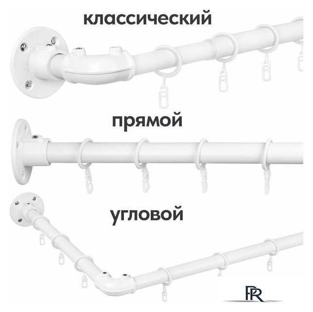 Карниз для штор UG Home Раздвижной 1-рядный 1КМ-У-49-360-БЛ (белый, 0.49-3.6м) - Изображение №9 — Интернет-магазин ПроЗаказ