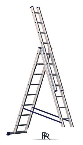 Лестница-стремянка Алюмет трехсекционная универсальная 5311 3x11 - Изображение №1 — Интернет-магазин ПроЗаказ