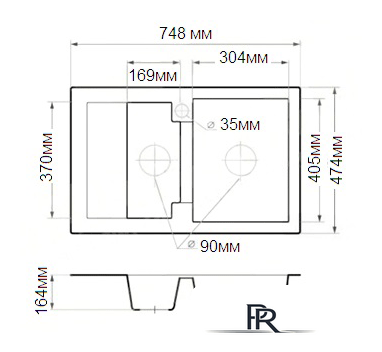 Кухонная мойка БелЭворс Forma (черный) - Изображение №2 — Интернет-магазин ПроЗаказ