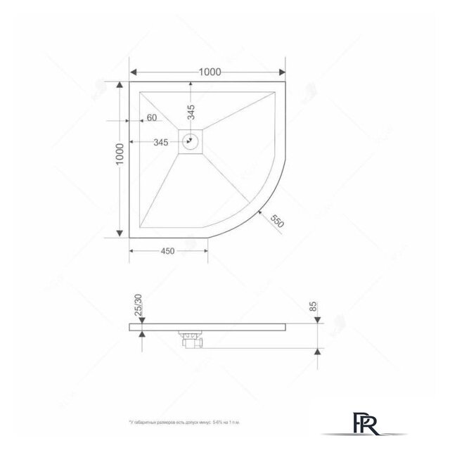 Душевой поддон RGW ST/R-W 16153100-01 100x100 - Изображение №2 — Интернет-магазин ПроЗаказ