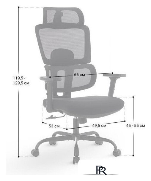 Офисное кресло myroo Office Grace MC094A-BB (black/black) - Изображение №3 — Интернет-магазин ПроЗаказ