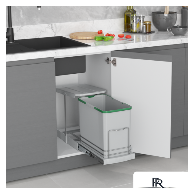 Мусорное ведро Starax S-2571-G 24 л (серый) - Изображение №2 — Интернет-магазин ПроЗаказ