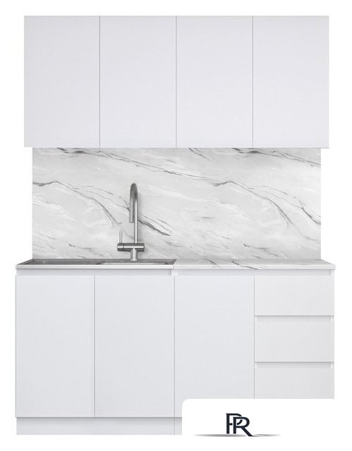 Готовая кухня Артём-Мебель Мэри СН-114 ДСП 1.4м (белый) - Изображение №1 — Интернет-магазин ПроЗаказ