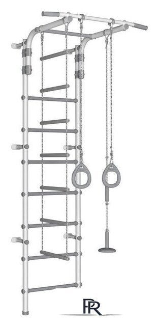 Детский спортивный комплекс Формула здоровья Pastel 2 (белый/серый) - Изображение №1 — Интернет-магазин ПроЗаказ