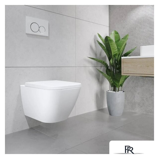 Унитаз подвесной Lauter Nuremberg 21811 + 21901002 (белый, с кнопкой смыва 219702J белый) - Изображение №16 — Интернет-магазин ПроЗаказ