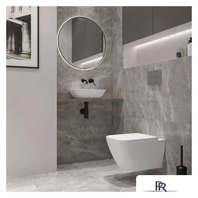 Унитаз подвесной Lauter Nuremberg 21811 + 21901002 (белый, с кнопкой смыва 219702J белый) - Изображение №17 — Интернет-магазин ПроЗаказ