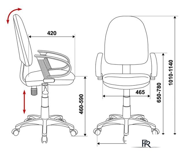 Офисное кресло Бюрократ CH-300/JP-15-2 (черный) - Изображение №5 — Интернет-магазин ПроЗаказ