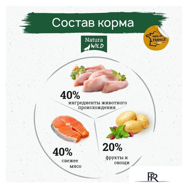 Сухой корм для собак Natura Wild Yukon Lake беззерновой для взрослых собак всех пород с лососем, тунцом и индейкой 12 кг - Изображение №3 — Интернет-магазин ПроЗаказ