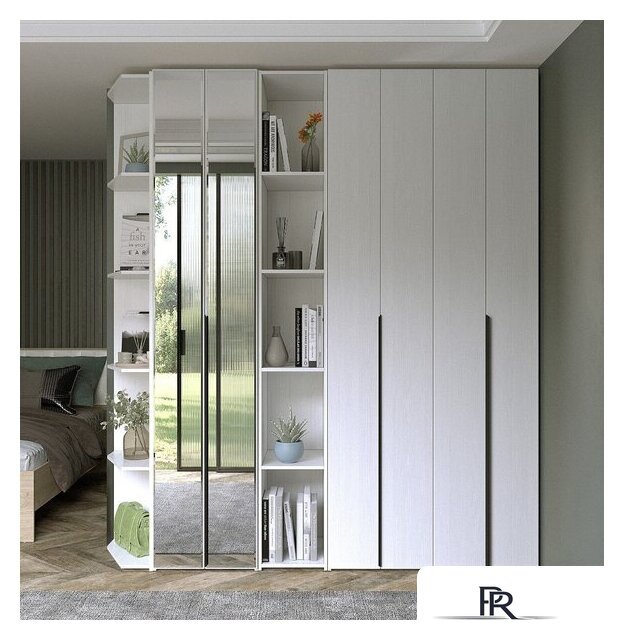 Шкаф-гармошка Евва Лайн ЛН-1D.450.01(2Z) (бодега белый) - Изображение №3 — Интернет-магазин ПроЗаказ