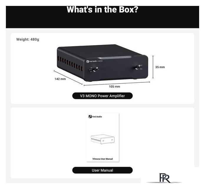 Усилитель мощности Fosi Audio V3 Mono (48V/5A) - Изображение №2 — Интернет-магазин ПроЗаказ