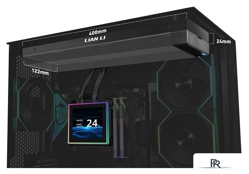 Радиатор системы жидкостного охлаждения Lian Li HydroShift II LCD-S 360N G89.GHS2LCDS36NB.R0 - Изображение №5 — Интернет-магазин ПроЗаказ