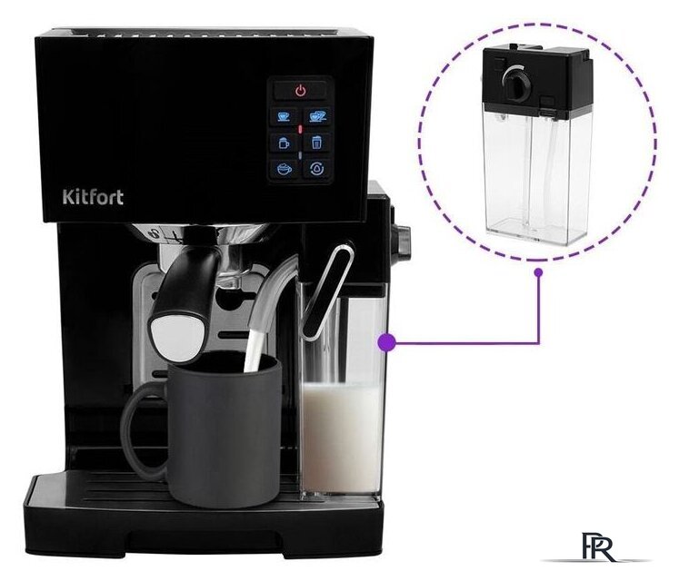 Рожковая кофеварка Kitfort KT-743 - Изображение №3 — Интернет-магазин ПроЗаказ
