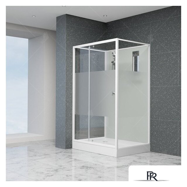 Душевая кабина RGW AN-207 411320782-95 80x120 (белый/прозрачно-матовое стекло) - Изображение №1 — Интернет-магазин ПроЗаказ