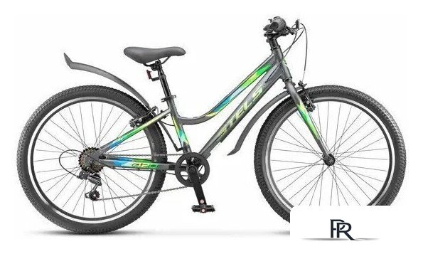 Велосипед Stels Cristy 420 V 24 2026 (матово-серый/зеленый) - Изображение №1 — Интернет-магазин ПроЗаказ