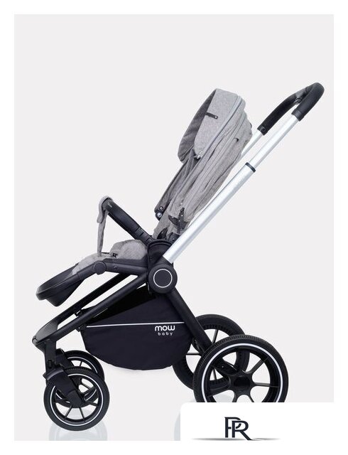 Универсальная коляска Rant MOWbaby Zoom PU (3 в 1, silver grey) - Изображение №4 — Интернет-магазин ПроЗаказ
